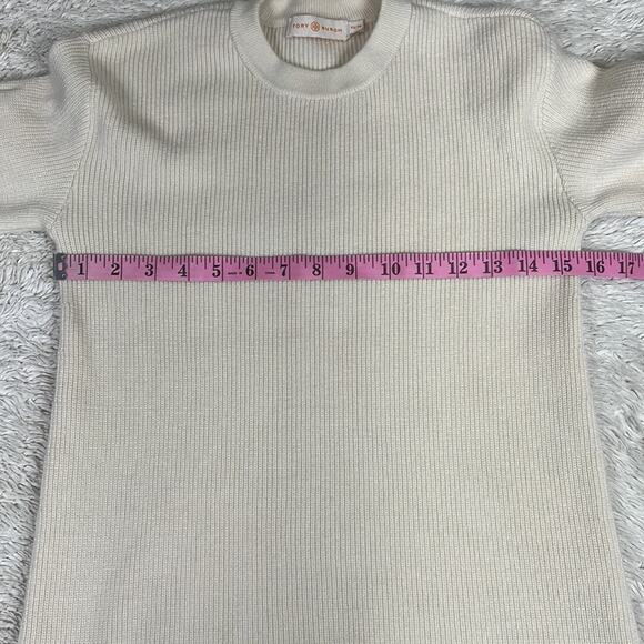 Tory Burch Ruffle Bell Sleeves Sweater Cream Ivory Designer - Picture 8 of 10